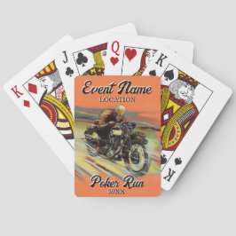 Fundraising-Motorrad-Poker laufen Vintage Anpassun Spielkarten