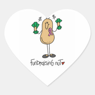 Fundraising-Nuss-T-Shirts und Geschenke Herz-Aufkleber