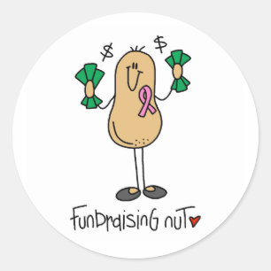 Fundraising-Nuss-T-Shirts und Geschenke Runder Aufkleber
