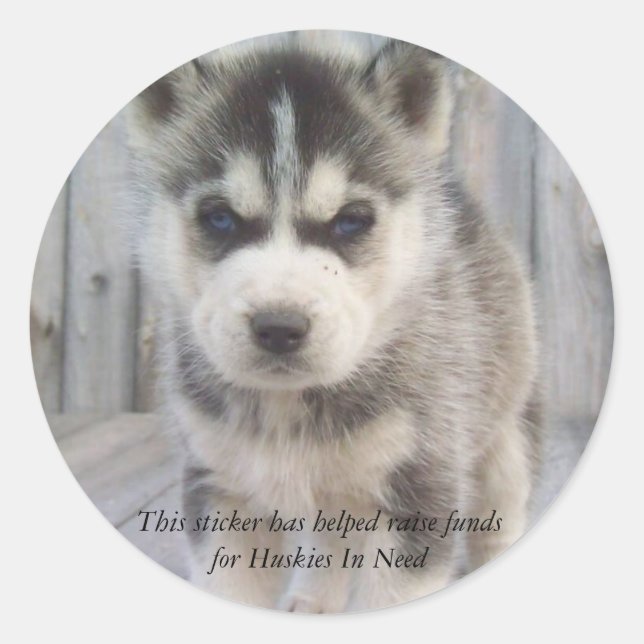 Fundraising-Sticker Runder Aufkleber (Vorderseite)