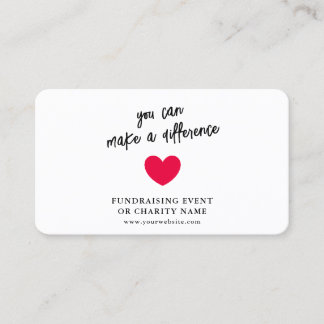 Fundraising-Wohltätigkeit Spenden Logo-Herz-Foto-K Visitenkarte