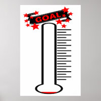 Fundraising-Ziel Thermometer BLANK Ziel