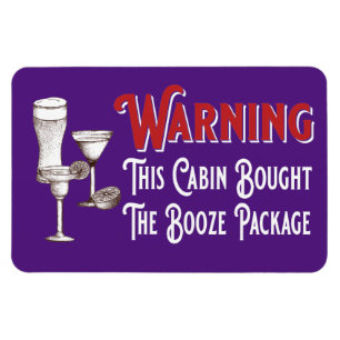 Fundy Booze violet Cabine Porte Croisière Magnet n