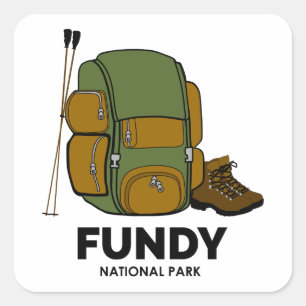 Fundy National Park Backpack Quadratischer Aufkleber