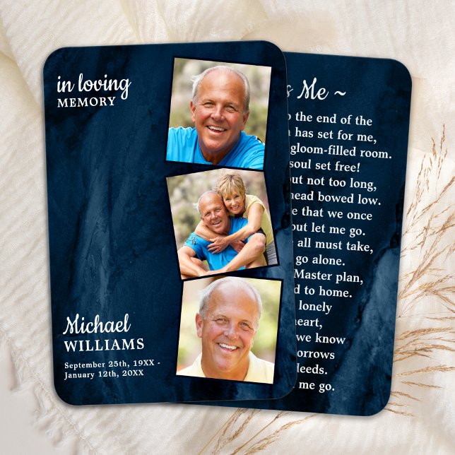 Funérailles 3 Photo Carte de prière commémorative  (Créateur téléchargé)