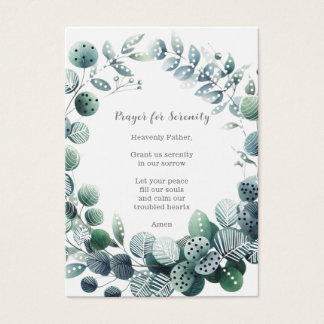 Funérailles / Carte de prière commémorative pour l