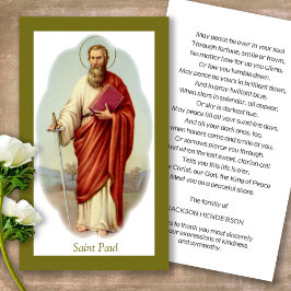 Funérailles Catholique St Paul prière Cartes de Sy