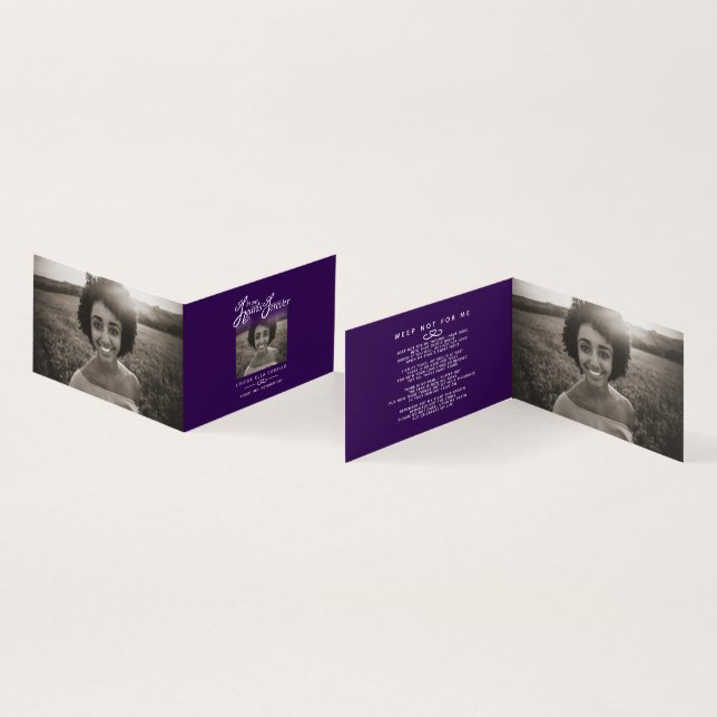 Funérailles dans nos coeurs pour toujours carte po (Inside and Outside)