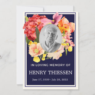 Funérailles florales, Programme de l'Ordre du serv