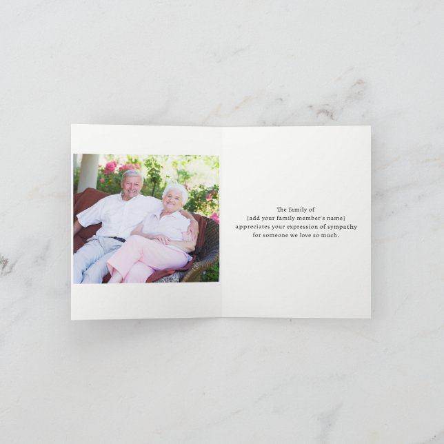 Funérailles, Merci de famille (Intérieur)