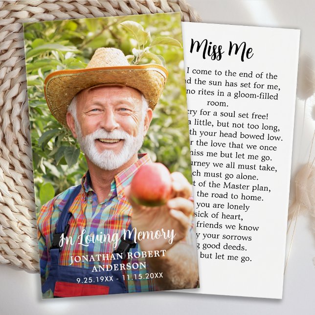 Funérailles modernes Carte de prière commémorative (Créateur téléchargé)