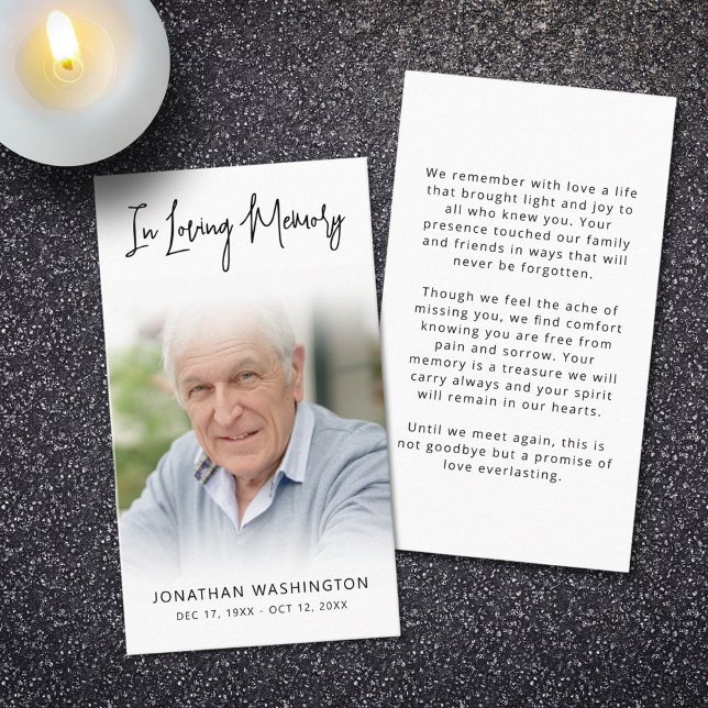 Funérailles Modernes En Mémoire Amoureuse Carte de (Créateur téléchargé)