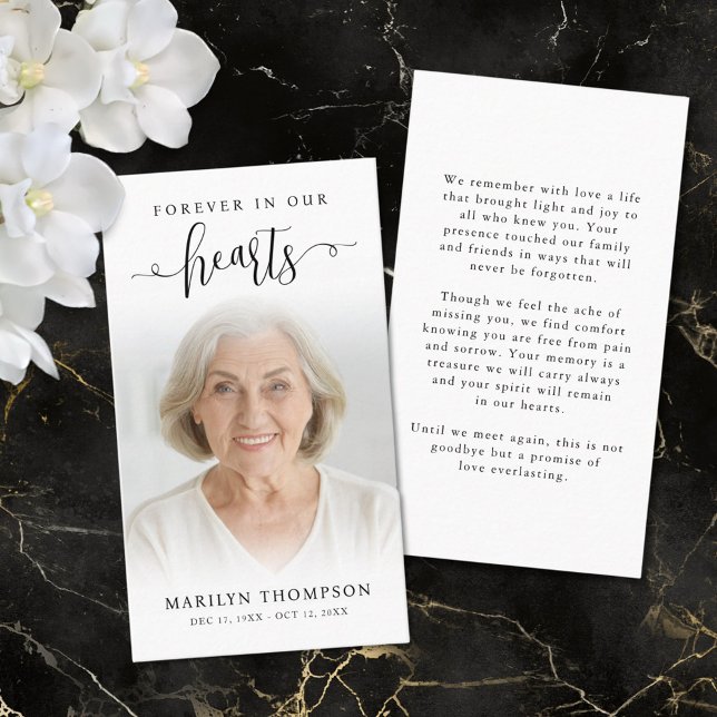 Funérailles pour toujours dans nos coeurs Carte de (Créateur téléchargé)