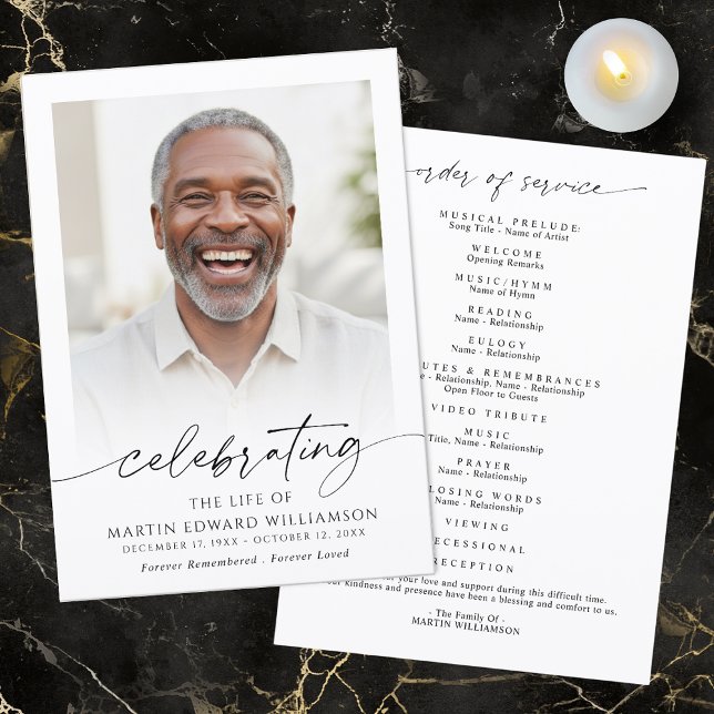 Funeral Celebration of Life Order of Service Photo Programm (Von Creator hochgeladen)