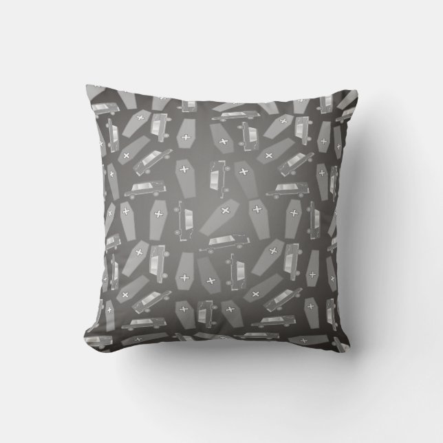 Funeral Director Mortician Pillow Black Kissen (Vorderseite)