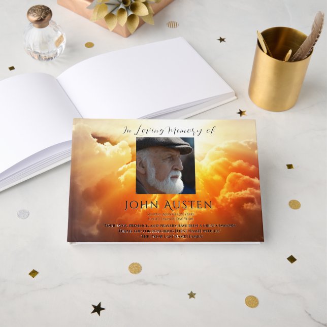 Funeral Guest Book Gästebuch (Vorderseite Offen)