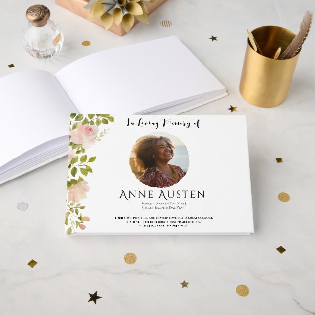 Funeral Guest Book Gästebuch (Vorderseite Offen)
