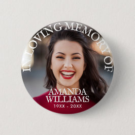 Funeral In Loving Memory Photo Button