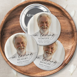 Funeral In Loving Memory Photo Memorial Button