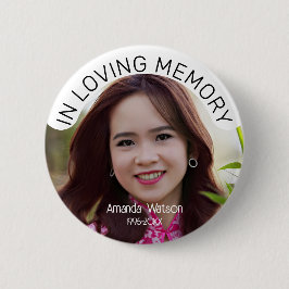 Funeral Keepsake Photo Memorial Tribute  Button