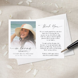 Funeral Memorial In Loving Memory Photo Dankeskarte