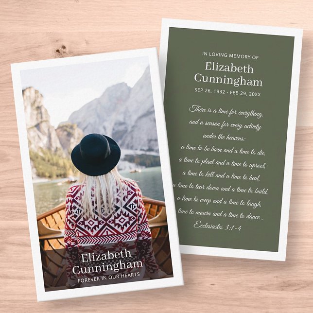 Funeral Memorial moderne et simple Carte photo (Créateur téléchargé)