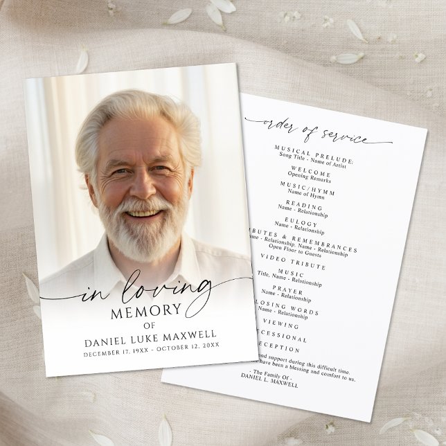 Funeral Memorial Photo In Loving Memory Programm (Von Creator hochgeladen)
