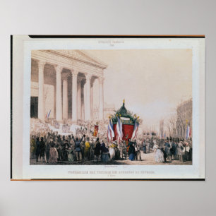 Funeral of the victims of the La Madeleine Poster