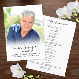 Funeral Order of Service In Loving Memory Programm