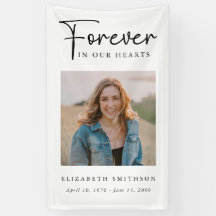 Funeral Photo Forever in our Hearts Poem Prayer