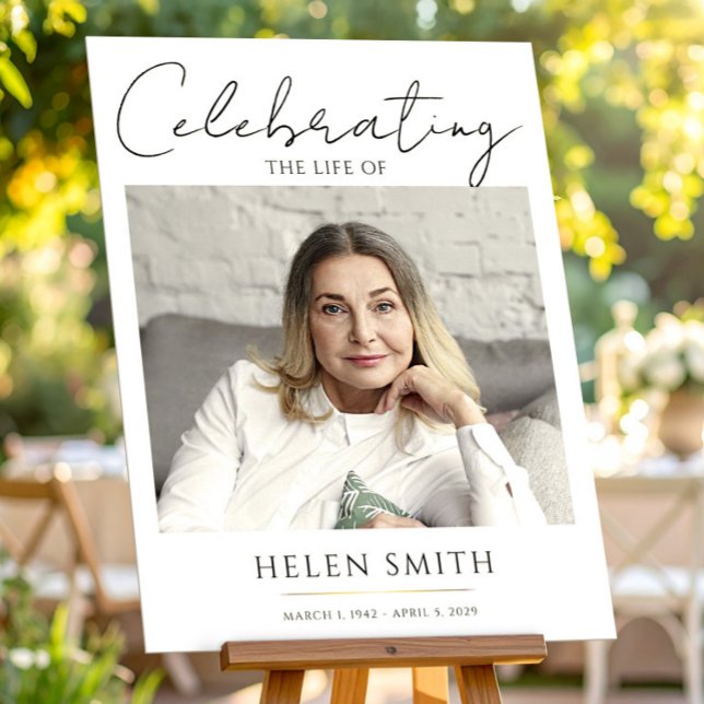 Funeral Photo Memorial For Mom Poster (Funeral Photo Memorial For Mom Poster, Celebration of Life, Loss and Grief)