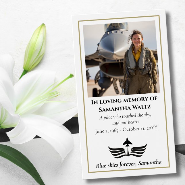 Funeral Photo Prayer for Pilot Modern Aviation (Von Creator hochgeladen)