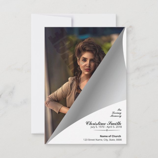 Funeral Prayer Card Template (Vorderseite)