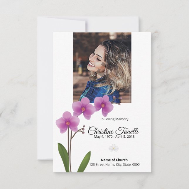 Funeral Prayer Card template  (Vorderseite)