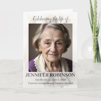 Funeral Program Angel Memorial Service Elegant Programm