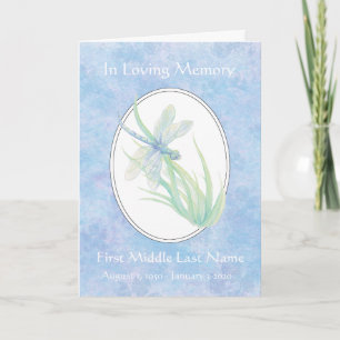 Funeral Program Soft Blue Watercolor Draquelly Programm