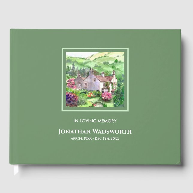Funeral Rydal Mount William Wordsworth Home Gästebuch (Vorderseite)
