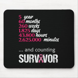 Fünf 5 Jahre Überlebende Brustkrebs Aufklärung Ges Mousepad