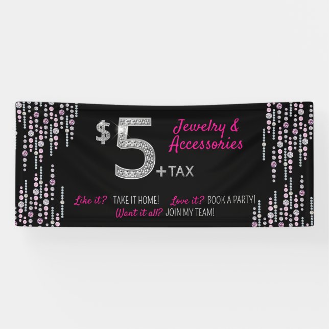 Fünf $5 Schmuck und Zusätze Paparazzi Banner (Horizontal)