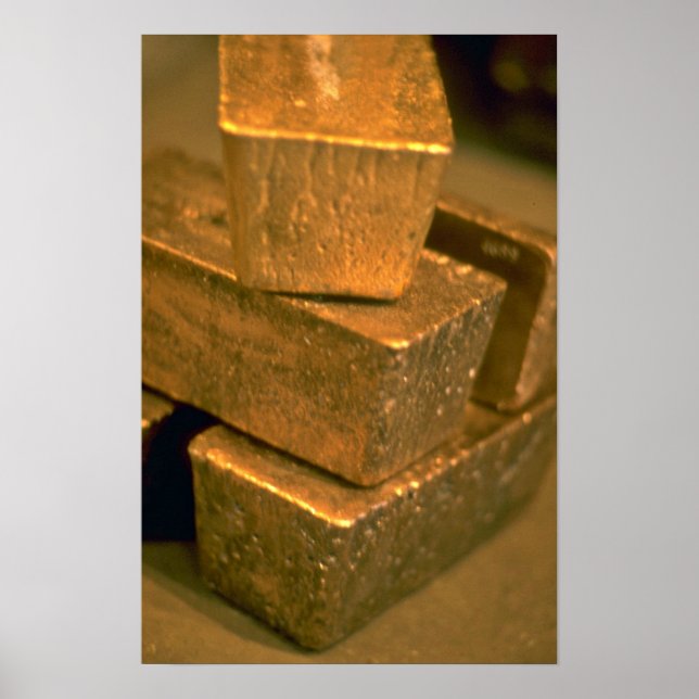 Fünf 90 Pfund Goldziegel Poster (Vorne)