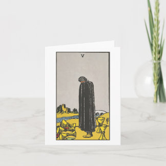 Fünf Becher leere Karte - Rider Waite Smith Tarot