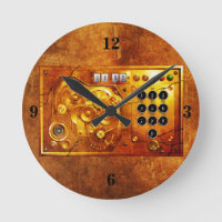 Fünf bis zwölf Steampunk-Uhr-Grunge