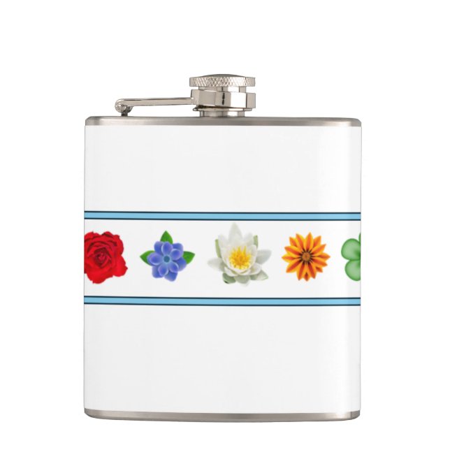 Fünf Blume Flachmann (Vorderseite)