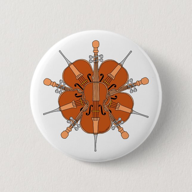 Fünf Cellos Button (Vorderseite)