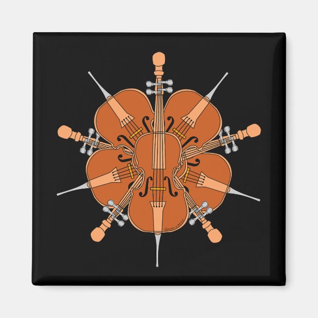 Fünf Cellos Magnet (Vorne)