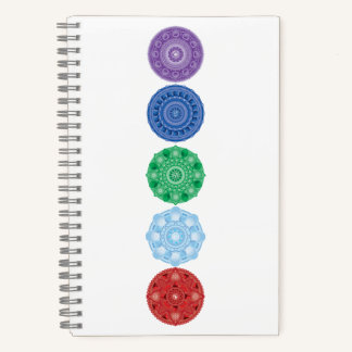 Fünf Elemente Collage Mandala Multi-Color-Notebook Notizbuch