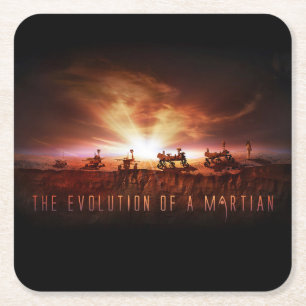 Fünf erfolgreiche Mars Rovers Rechteckiger Pappuntersetzer