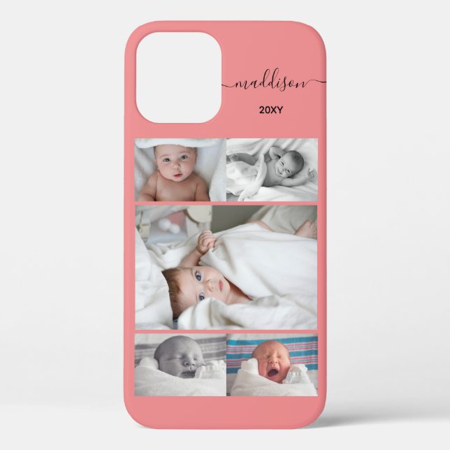 Fünf Familien Foto Collage Neue Baby Case Mate iPh (Rückseite)