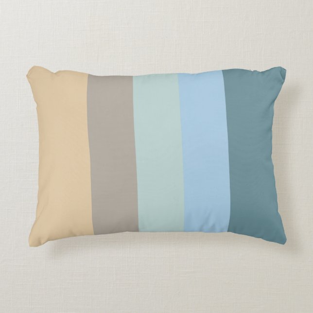 Fünf Farbe Combo - Blau-brauner Sand Beige Türkis Dekokissen (Vorderseite)