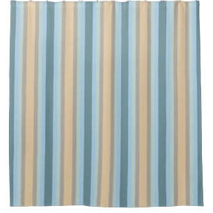 Fünf Farbe Combo - Blau-brauner Sand Beige Türkis Duschvorhang